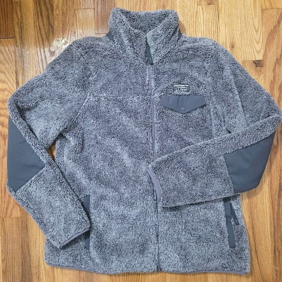 L.L. Bean Hi-Pile Fleece Jacket Women's Size Medium Full Zip Jacket Soft Warm - Picture 1 of 8